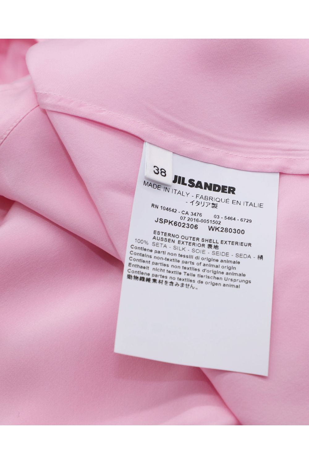 Jil Sander Crepe de Chine Shirt in Pink Silk
