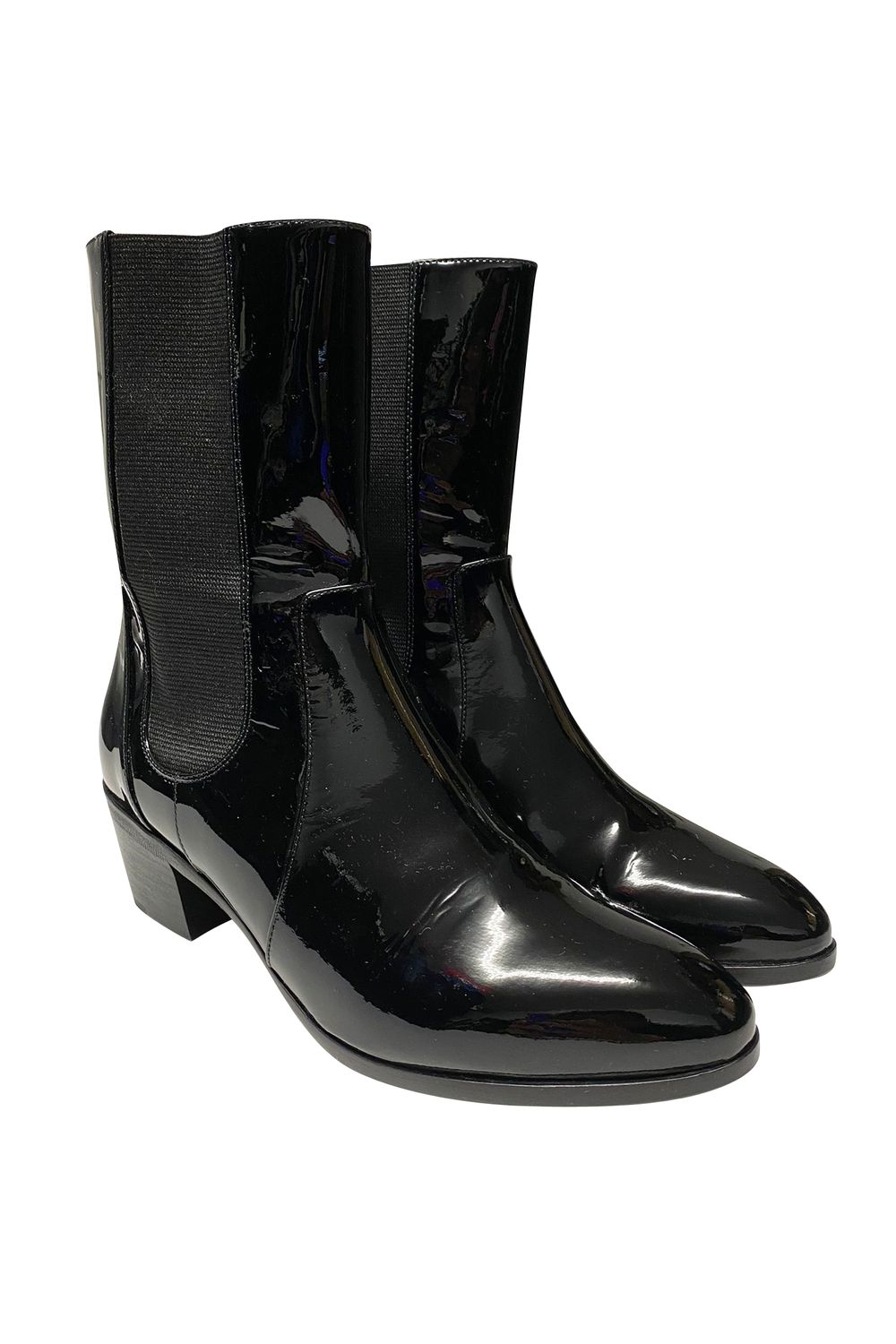 Chanel Boots in Black Patent