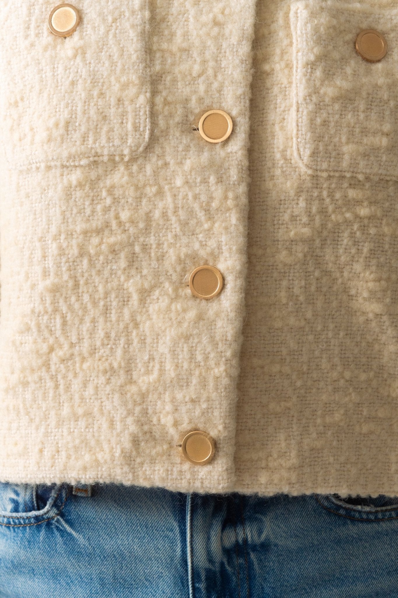 Frame Cropped Button Front Jacket - Bessette