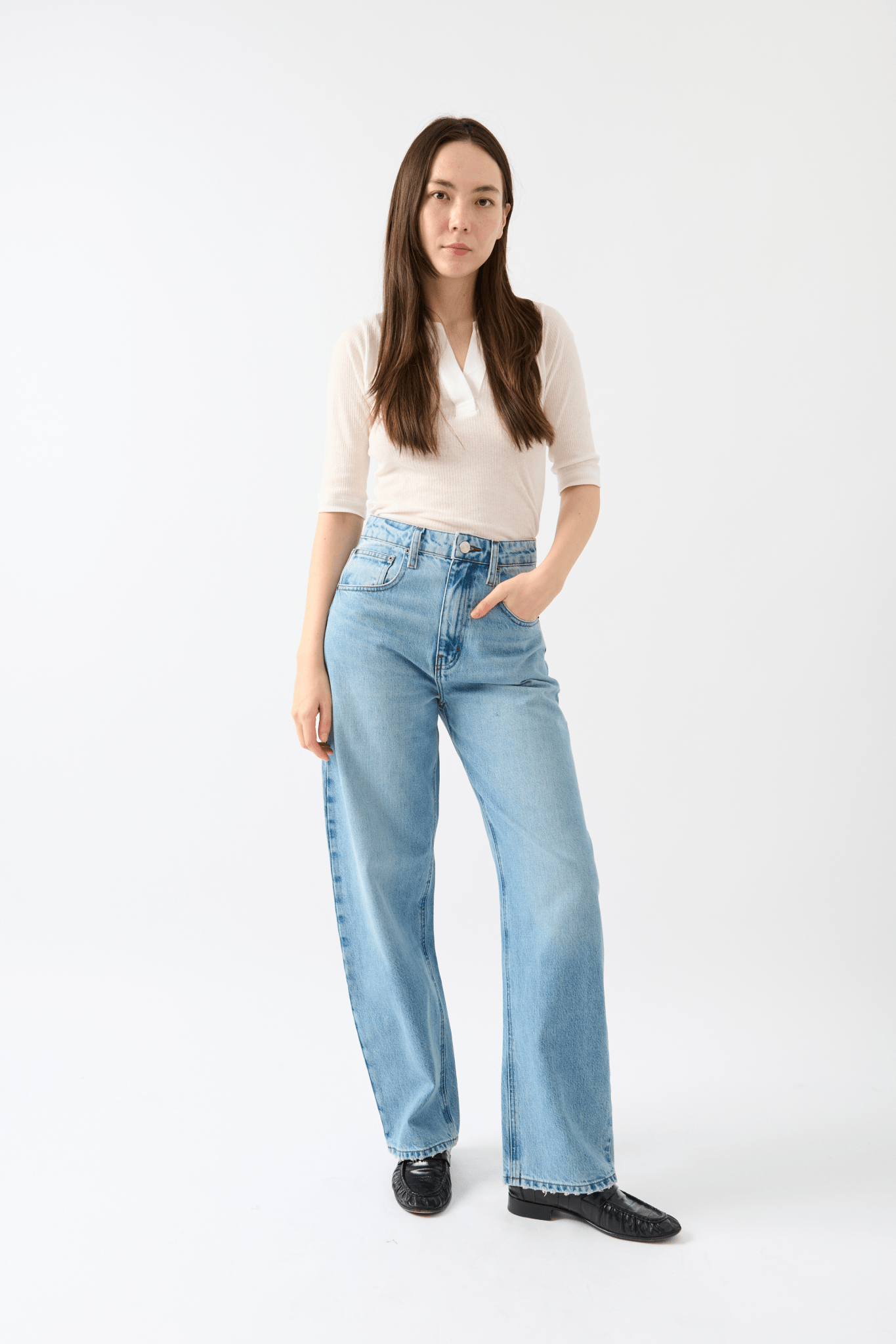 Frame Long Barrel Leg Denim - Bessette