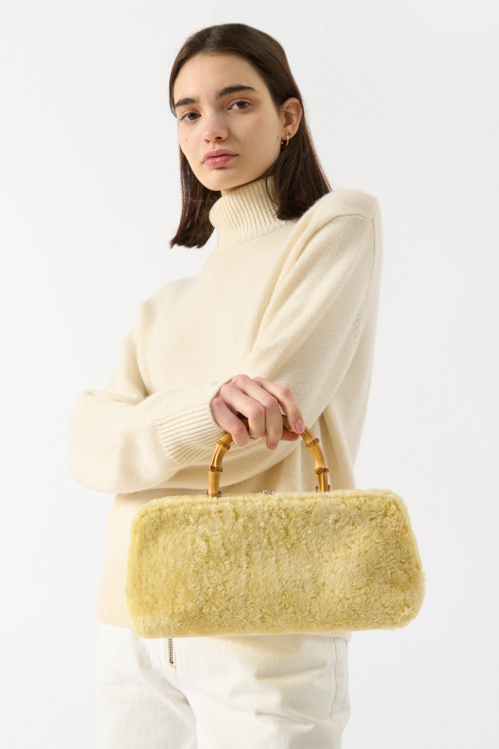 Jil Sander East West Goji Shearling Bag - Bessette