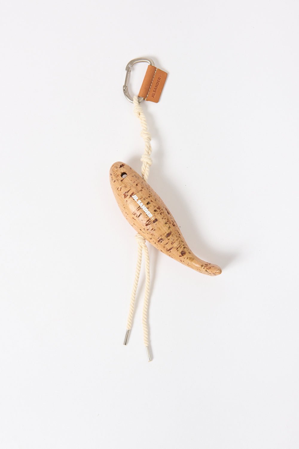 Jil Sander Fishtail-Design Logo-Print Keyring - Bessette