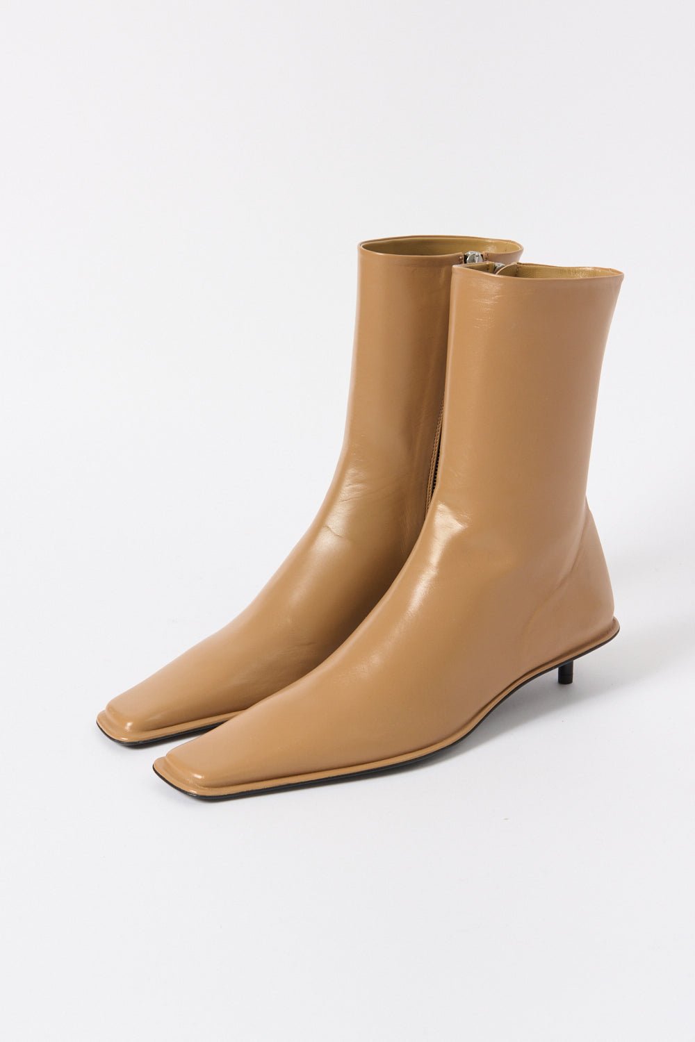 Jil Sander Leather Ankle Boots - Bessette