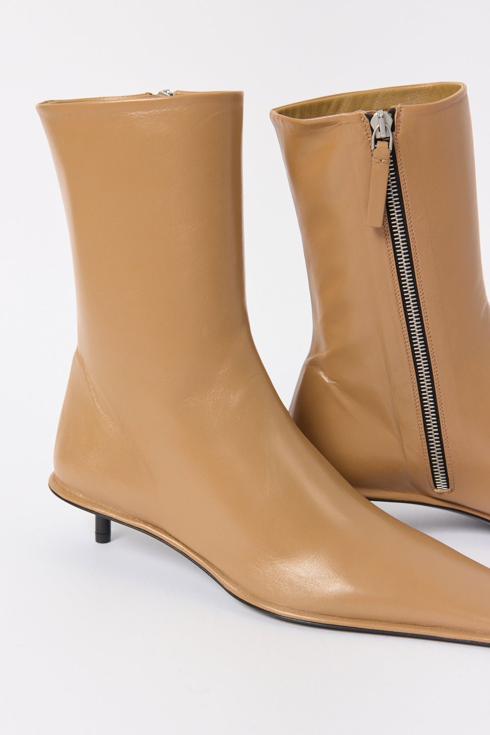 Jil Sander Leather Ankle Boots - Bessette