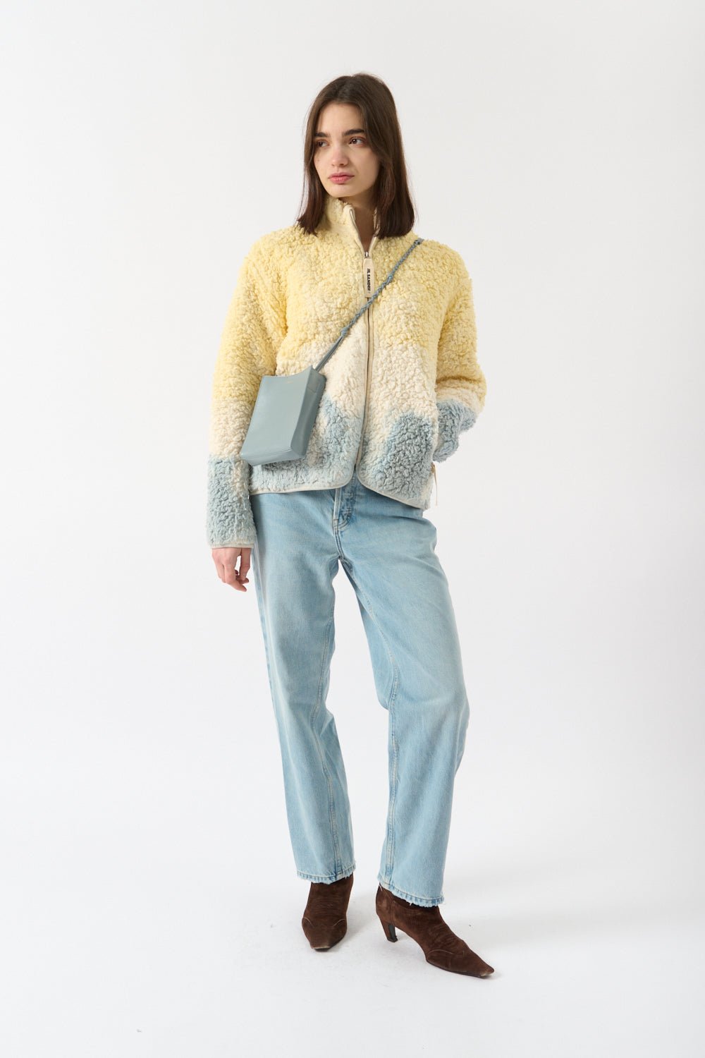 Jil Sander+ Ombre Soft-Fleece Zip-Up Sweatshirt - Bessette