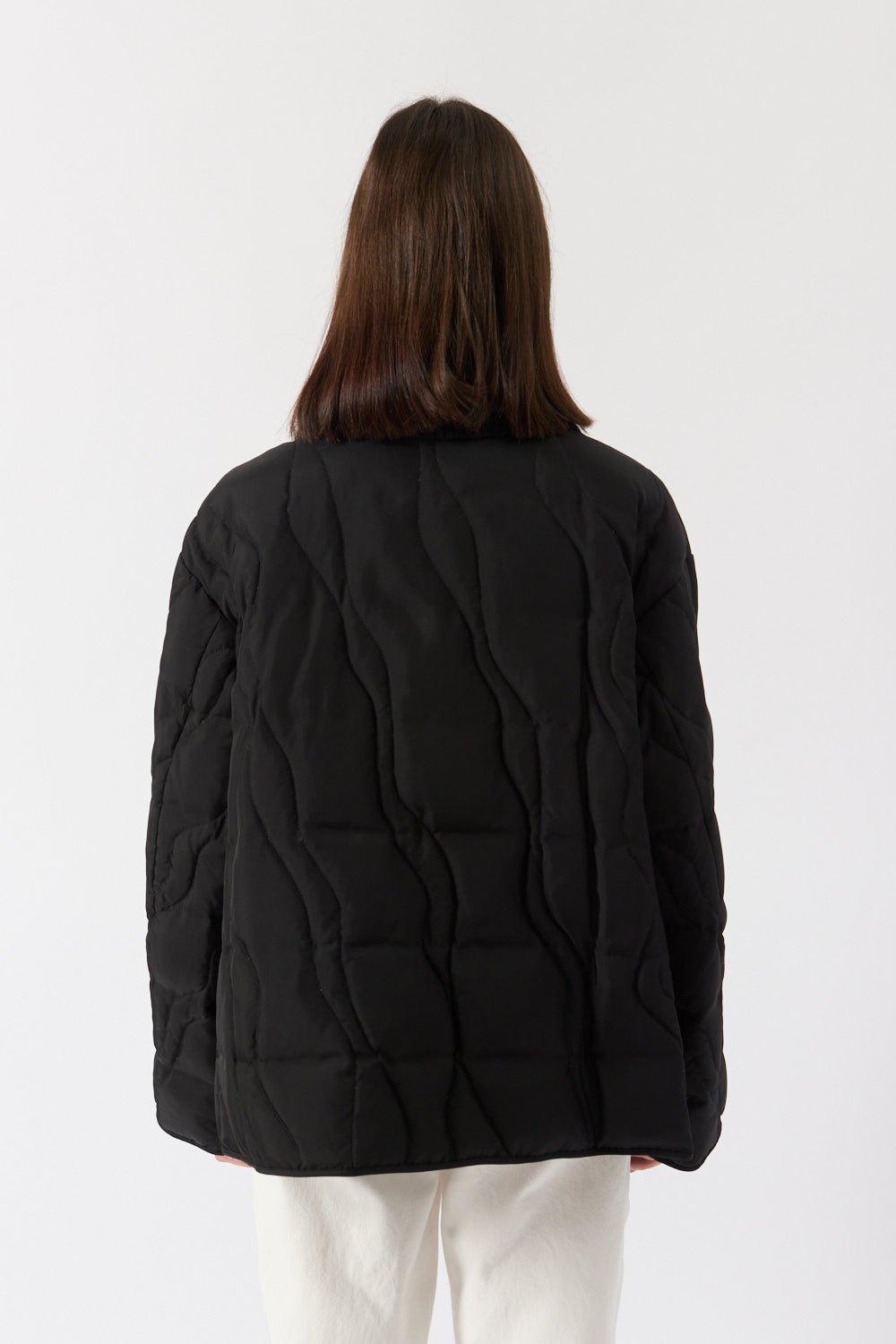 Jil Sander Quilted Down Coat with Padded Scarf - Bessette