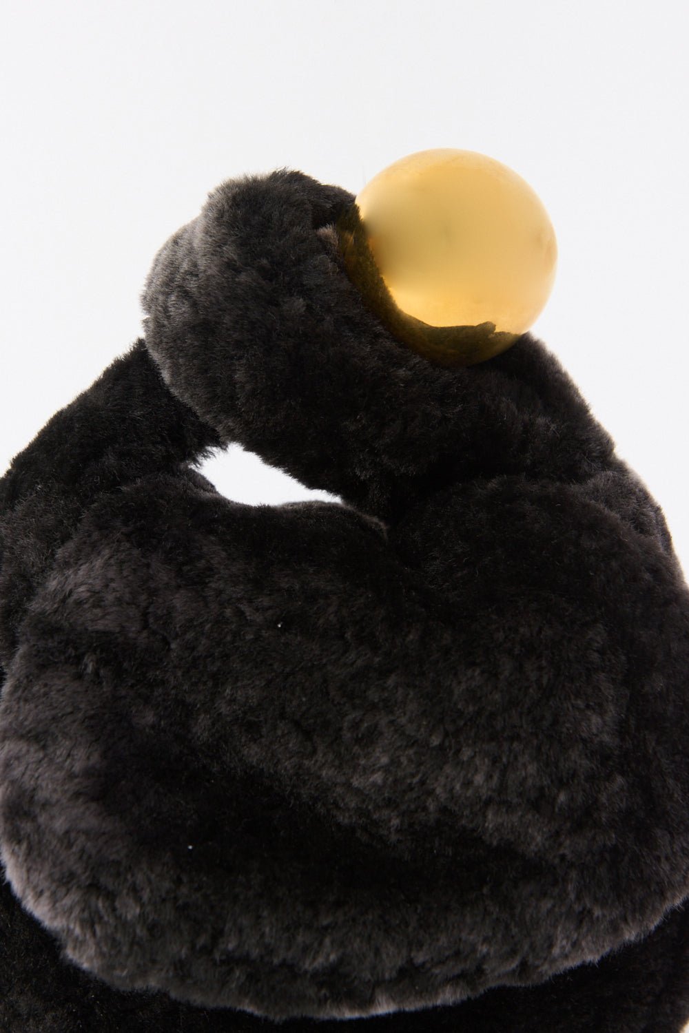 Jil Sander Shearling Sphere Clutch Bag - Bessette