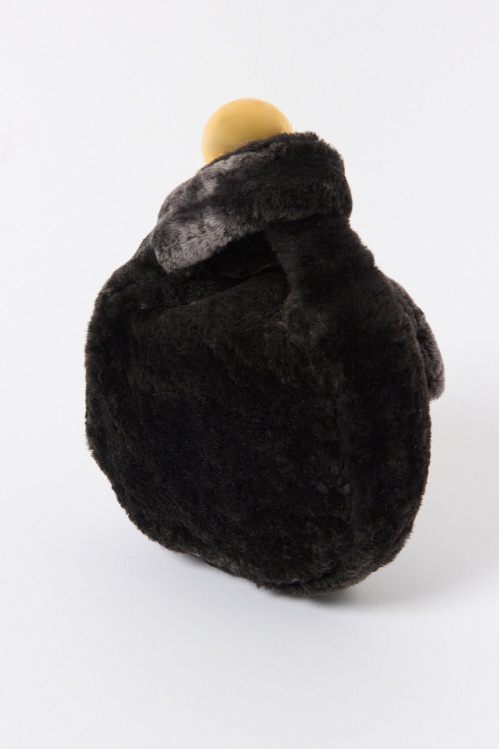 Jil Sander Shearling Sphere Clutch Bag - Bessette