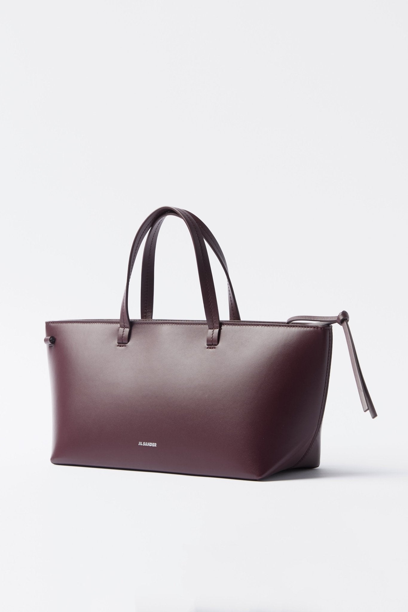 Jil Sander Small Bateau Tote Bag in Plum - Bessette