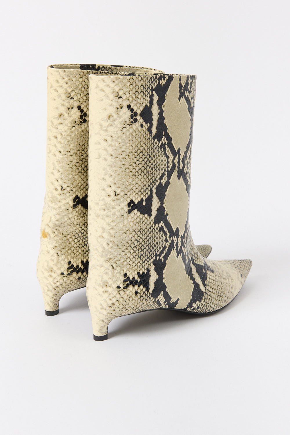 Jil Sander Snake-Effect Leather Boots - Bessette