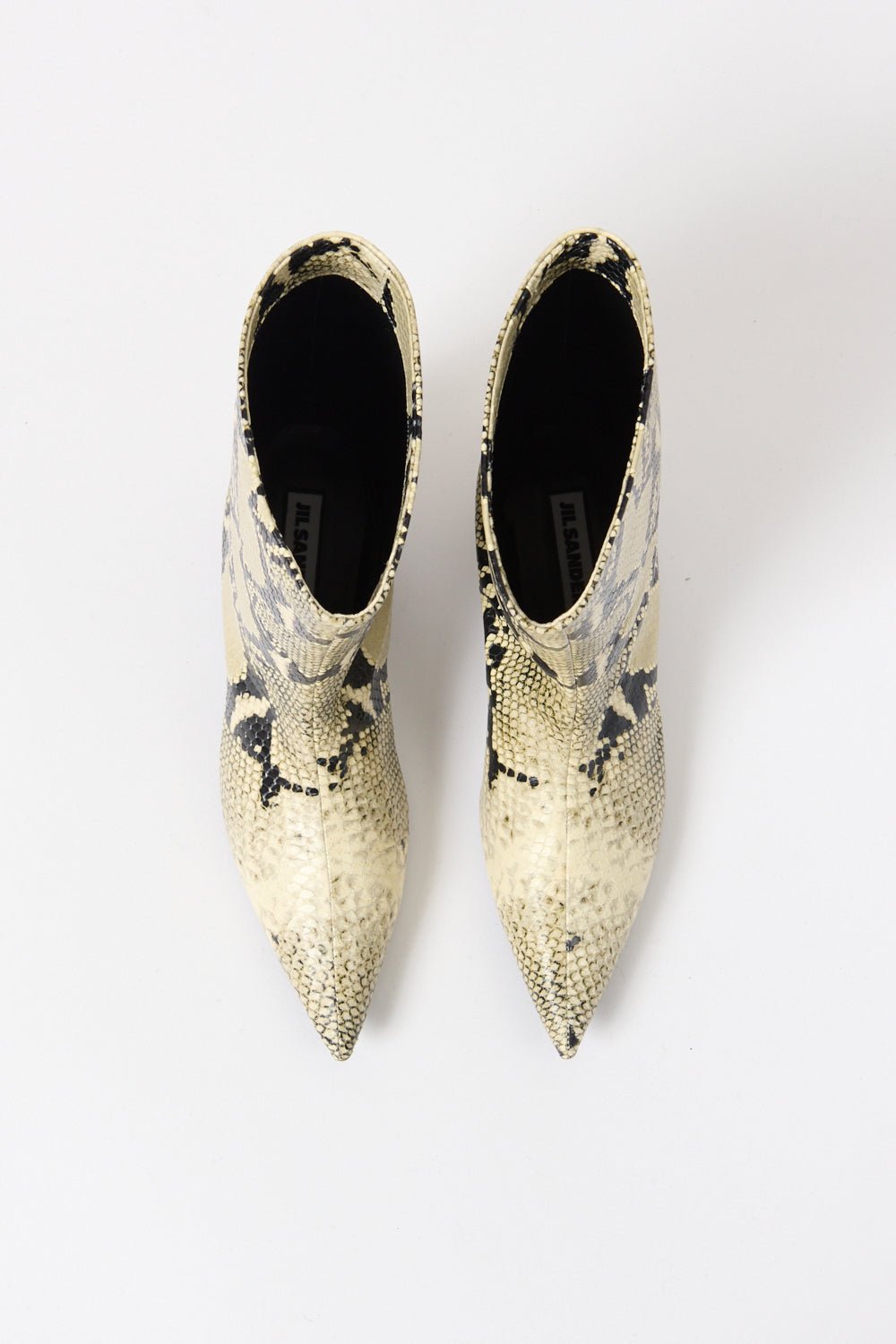 Jil Sander Snake-Effect Leather Boots - Bessette