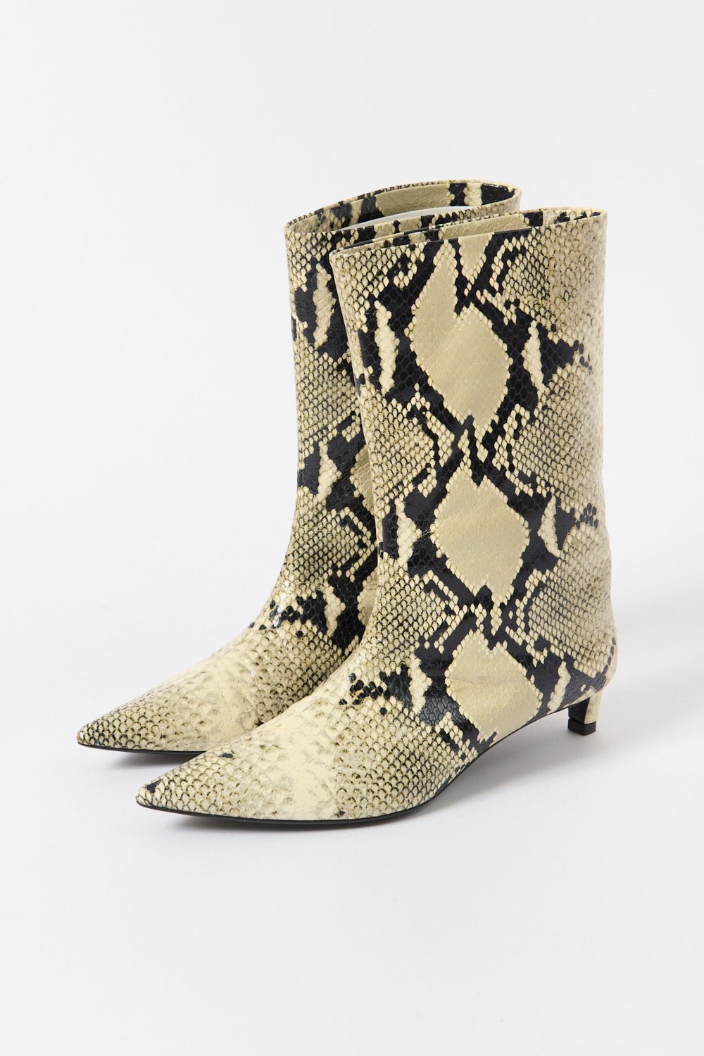 Jil Sander Snake-Effect Leather Boots - Bessette