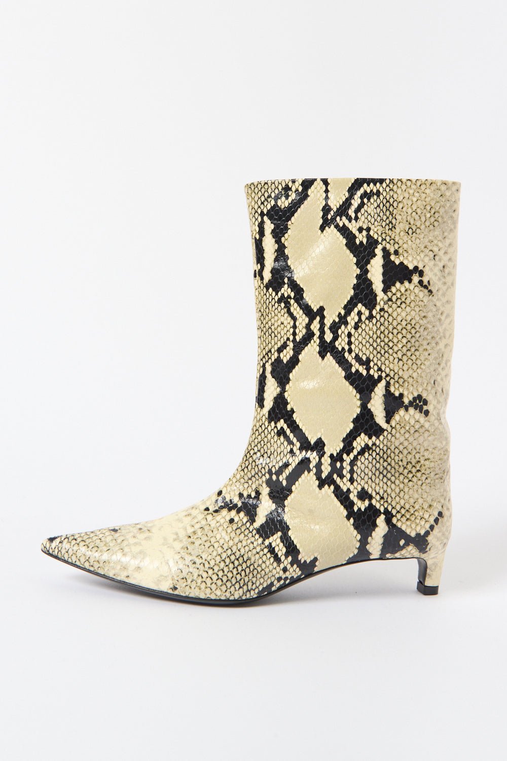 Jil Sander Snake-Effect Leather Boots - Bessette
