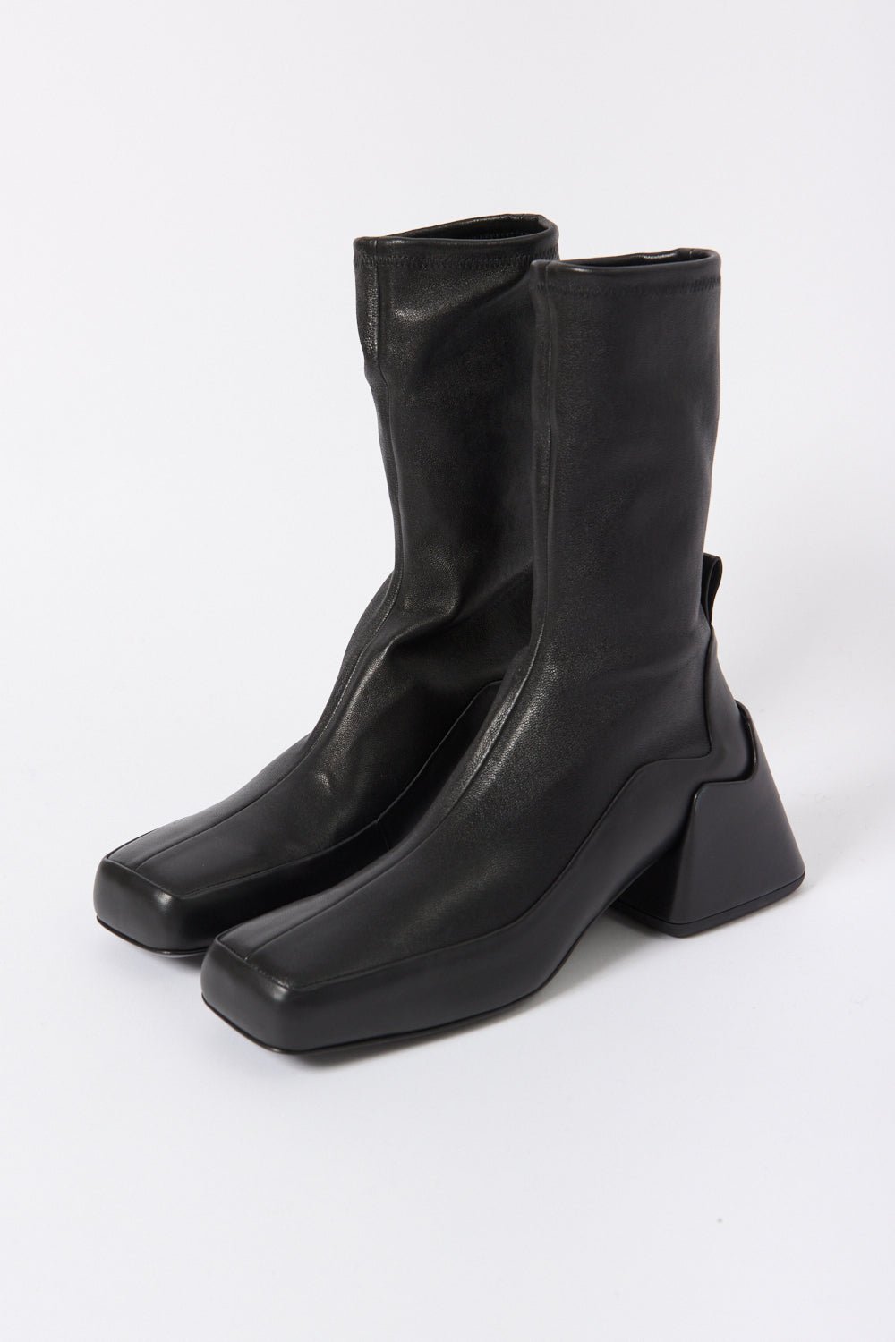 Jil Sander Stretch Leather Ankle Boots - Bessette
