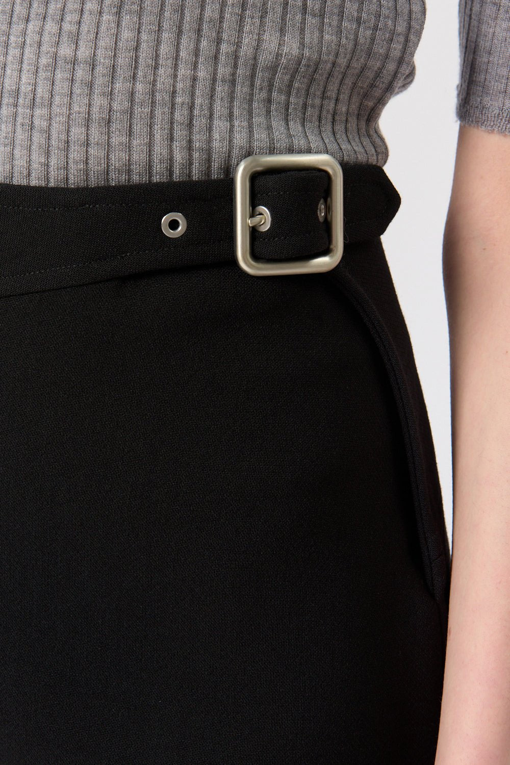 Jil Sander Wool Belted Mini Skirt - Bessette