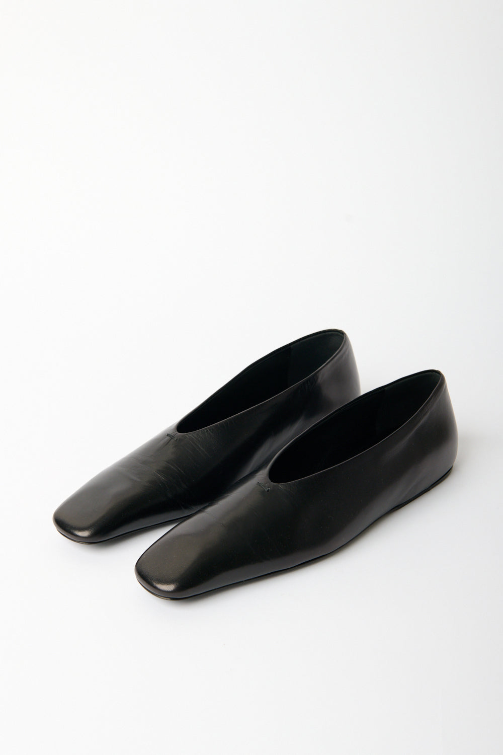 Jil Sander Ballerina Black Flats - Bessette