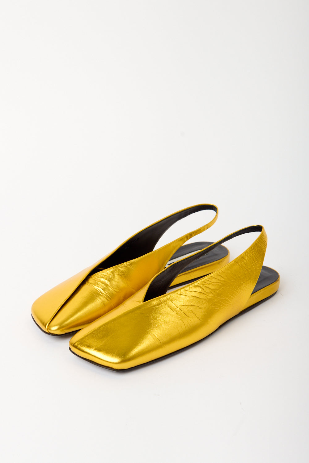 Jil Sander Metallic Flats