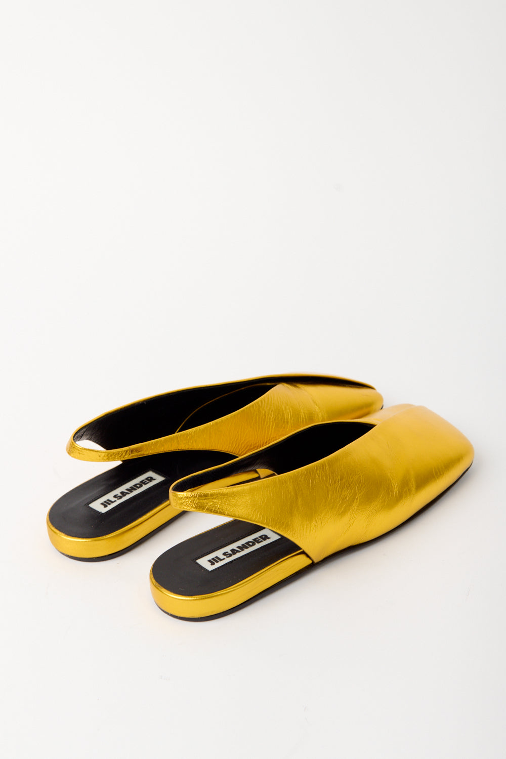 Jil Sander Metallic Flats