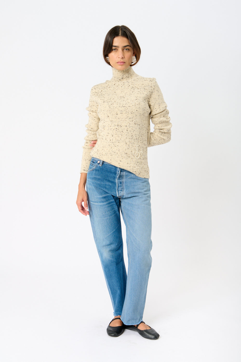 Jil Sander Speckled Wool Sweater - Bessette