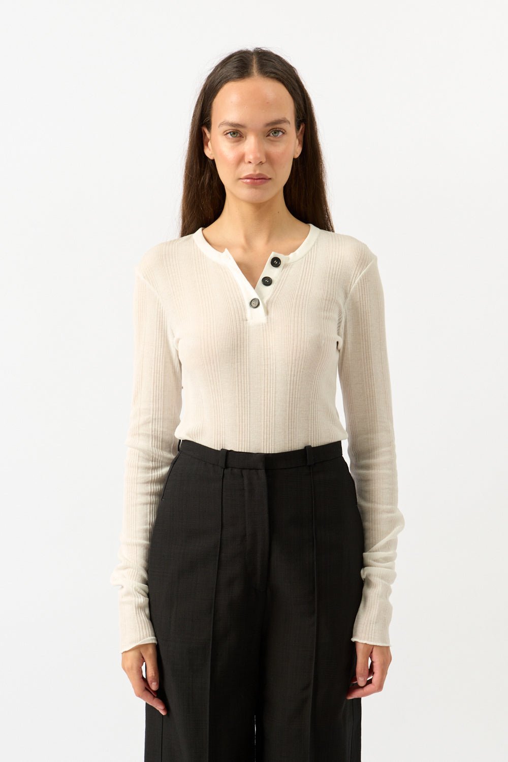 Khaite Janelle Cotton-Blend Bodysuit - Bessette