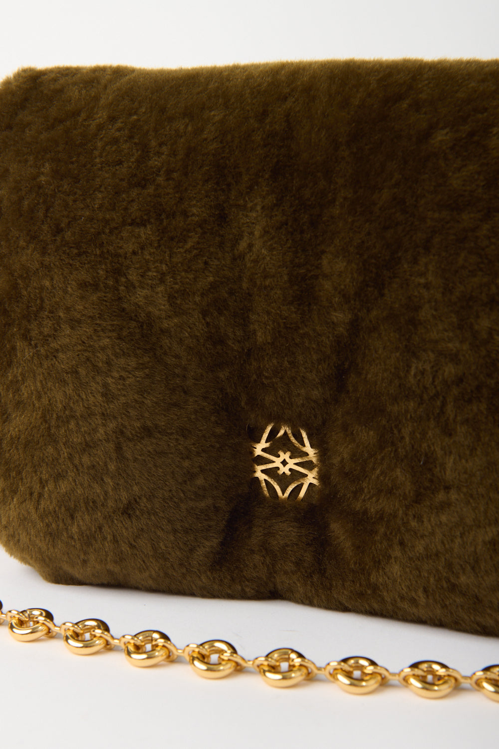 Loewe Puffer Goya Shearling Shoulder Bag - Bessette