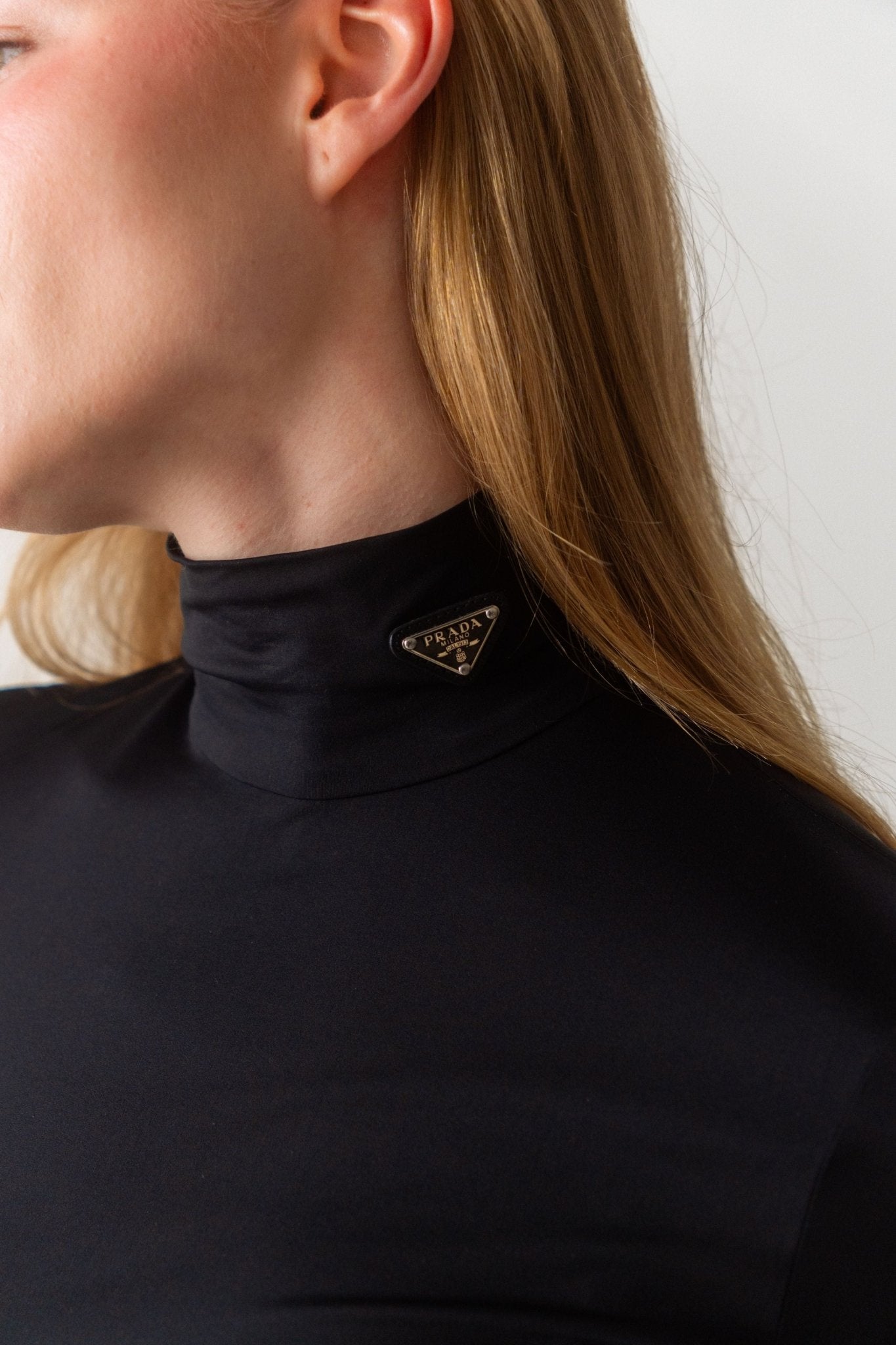 Prada Re-Nylon and Jersey Turtleneck Dress - Bessette
