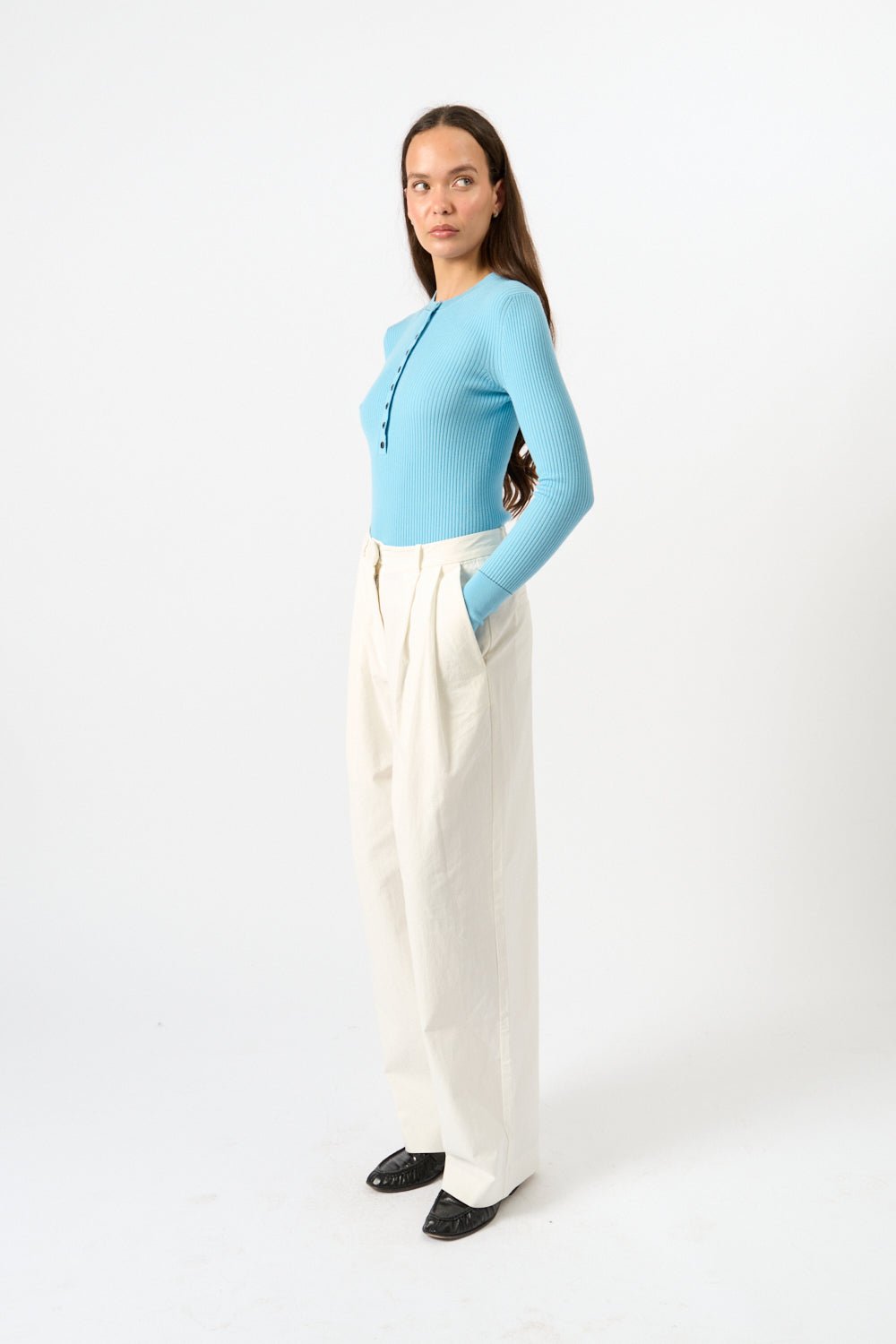 Proenza Schouler Agnes Henley Sweater - Bessette