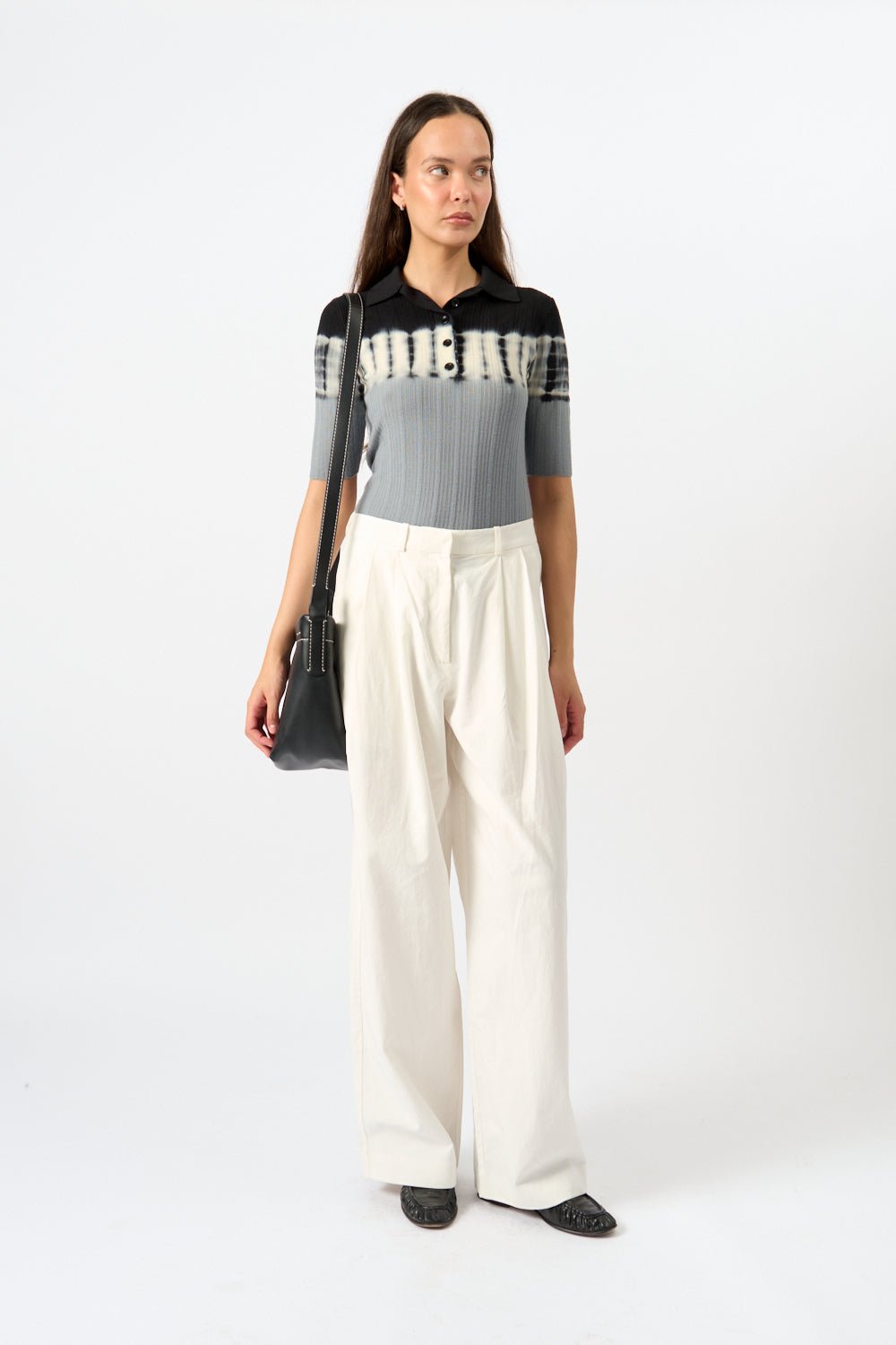Proenza Schouler White Label Louisa Wool Polo Shirt - Bessette