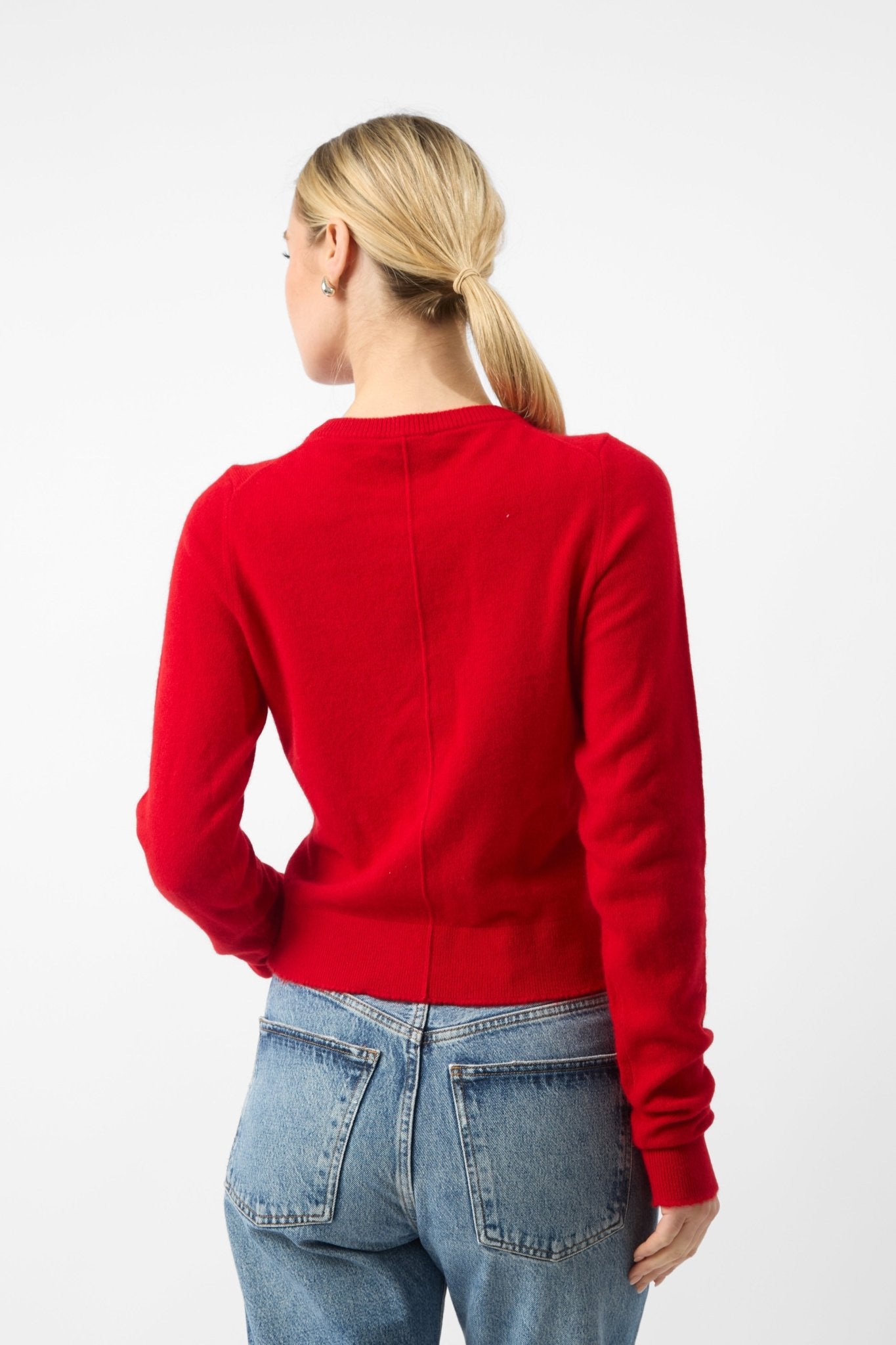 Re/Done Cashmere Crewneck Cardigan - Bessette