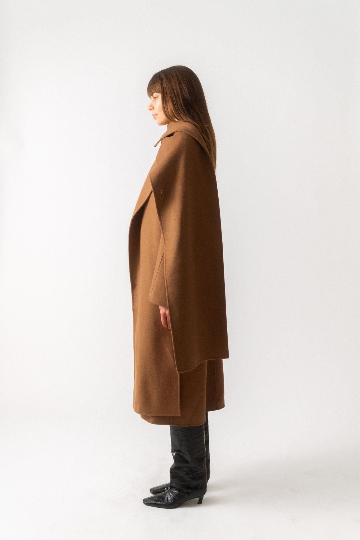 Róhe Double-Faced Wool Scarf Coat - Bessette