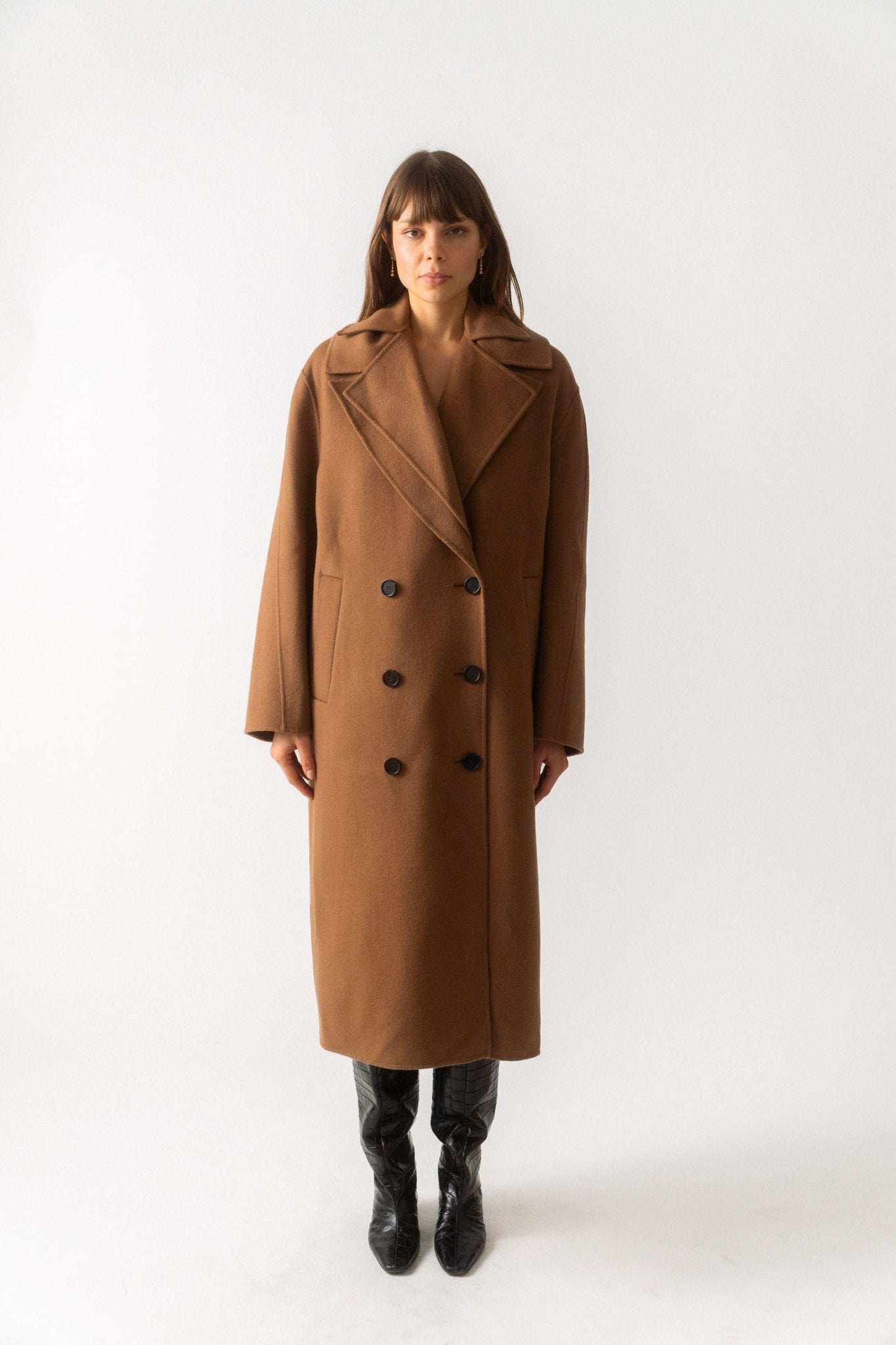 Róhe Double-Faced Wool Scarf Coat - Bessette