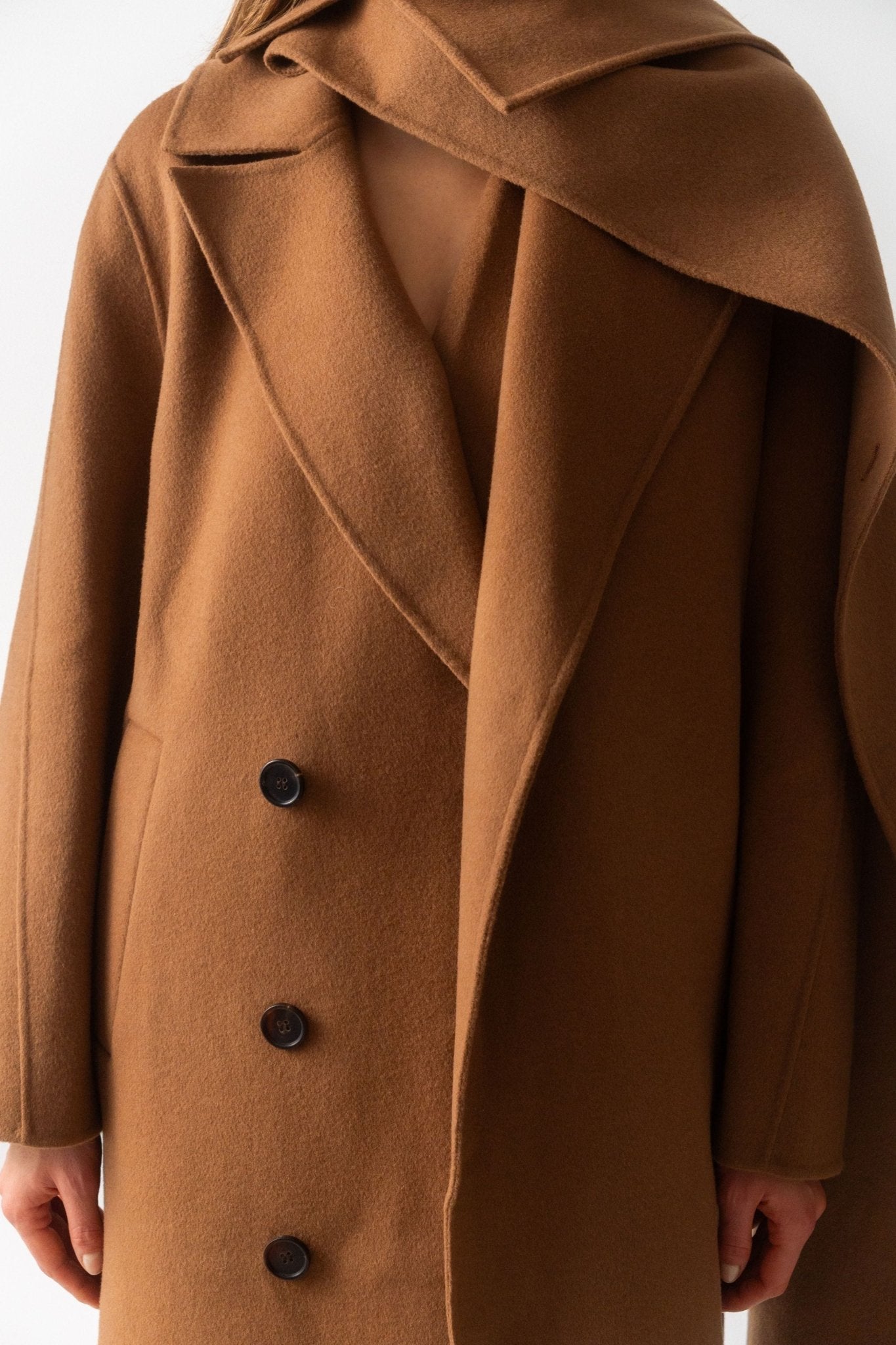 Róhe Double-Faced Wool Scarf Coat - Bessette