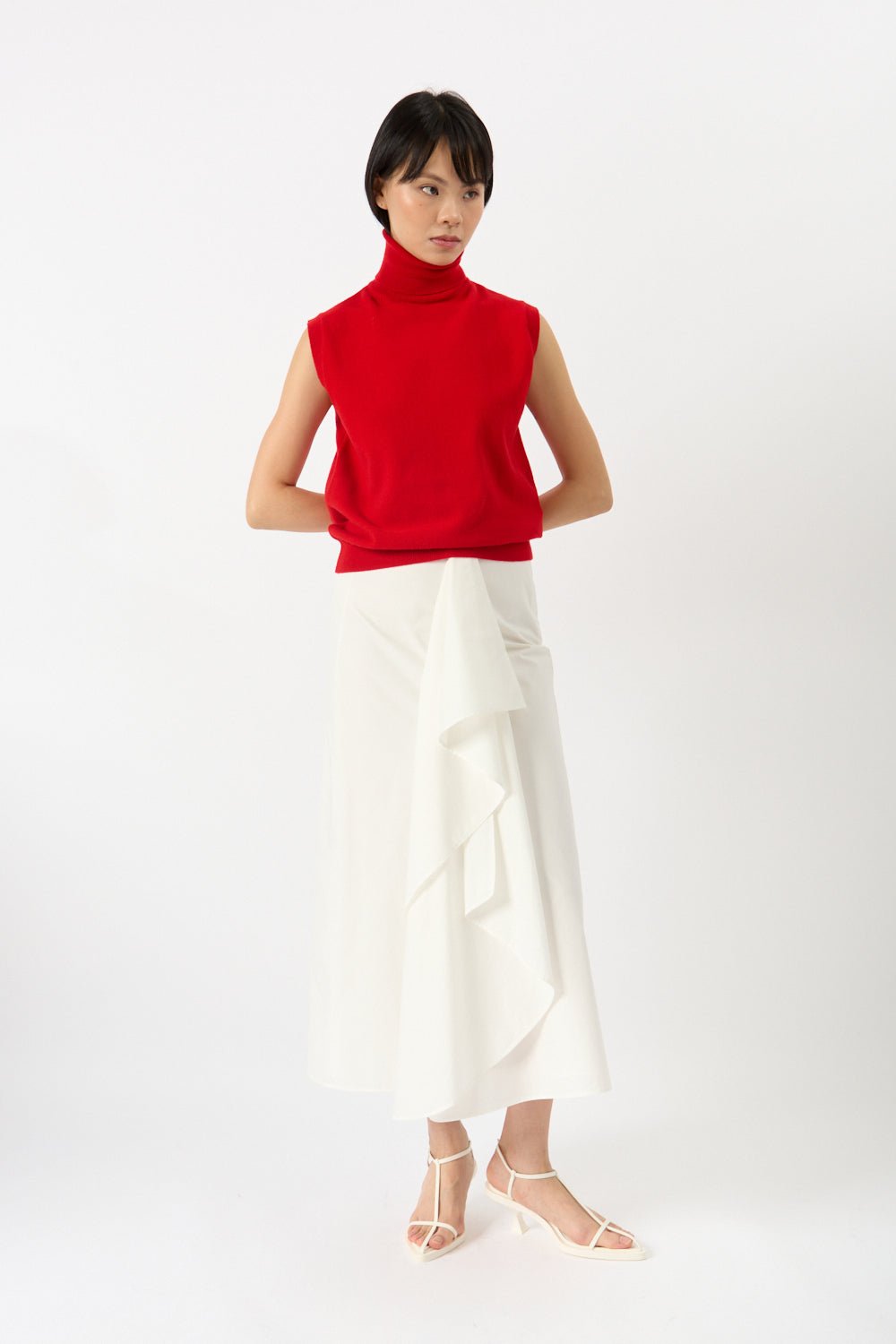 Róhe Folded Cotton Skirt - Bessette