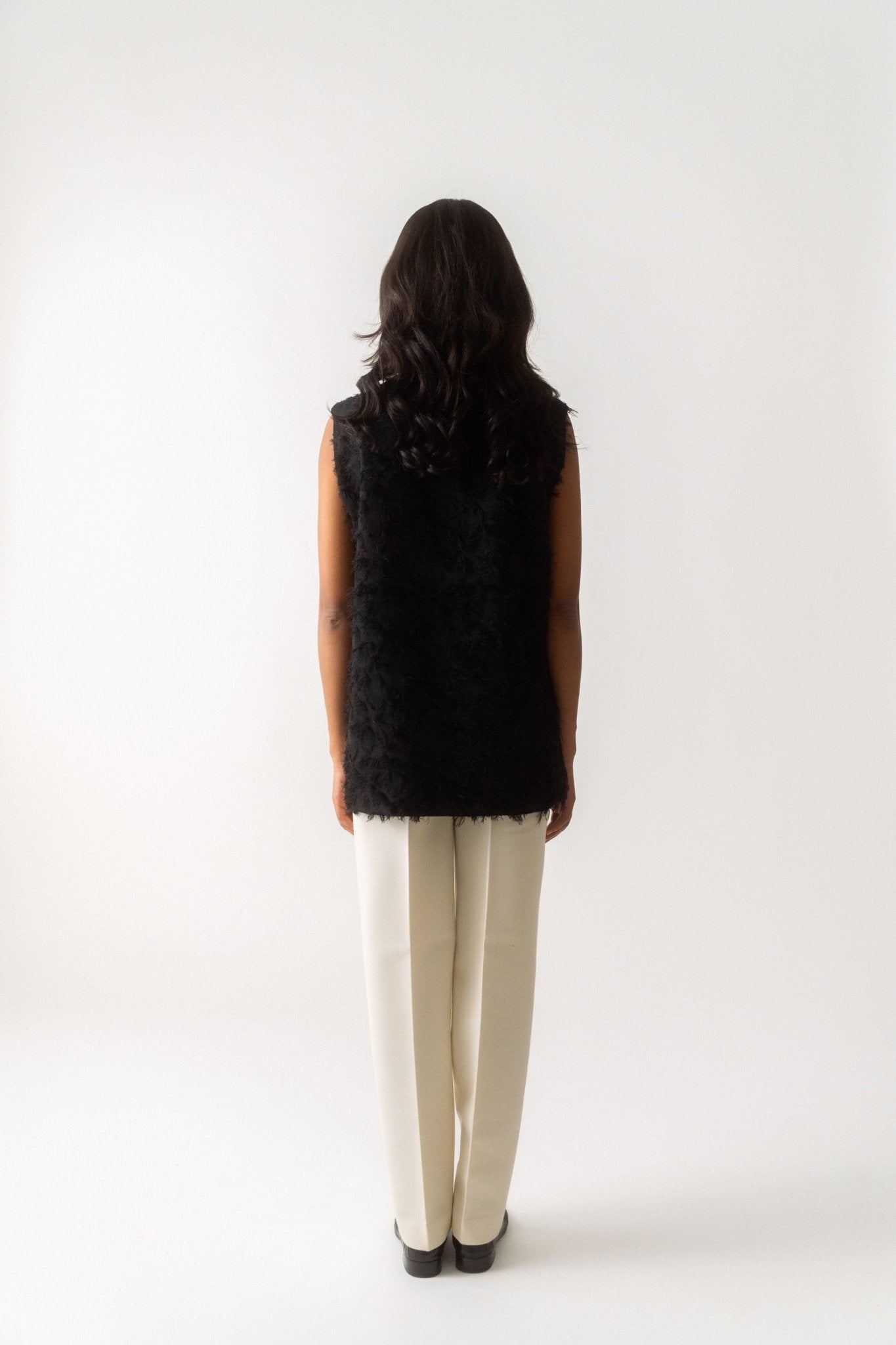 Róhe Fringed Jacquard Top - Bessette