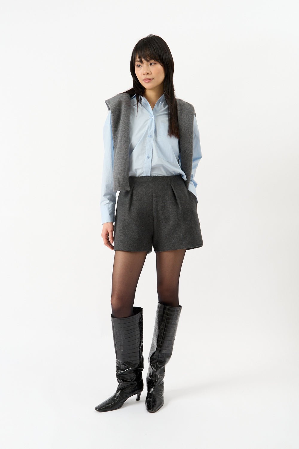 Róhe Sculptural Wool Short - Bessette