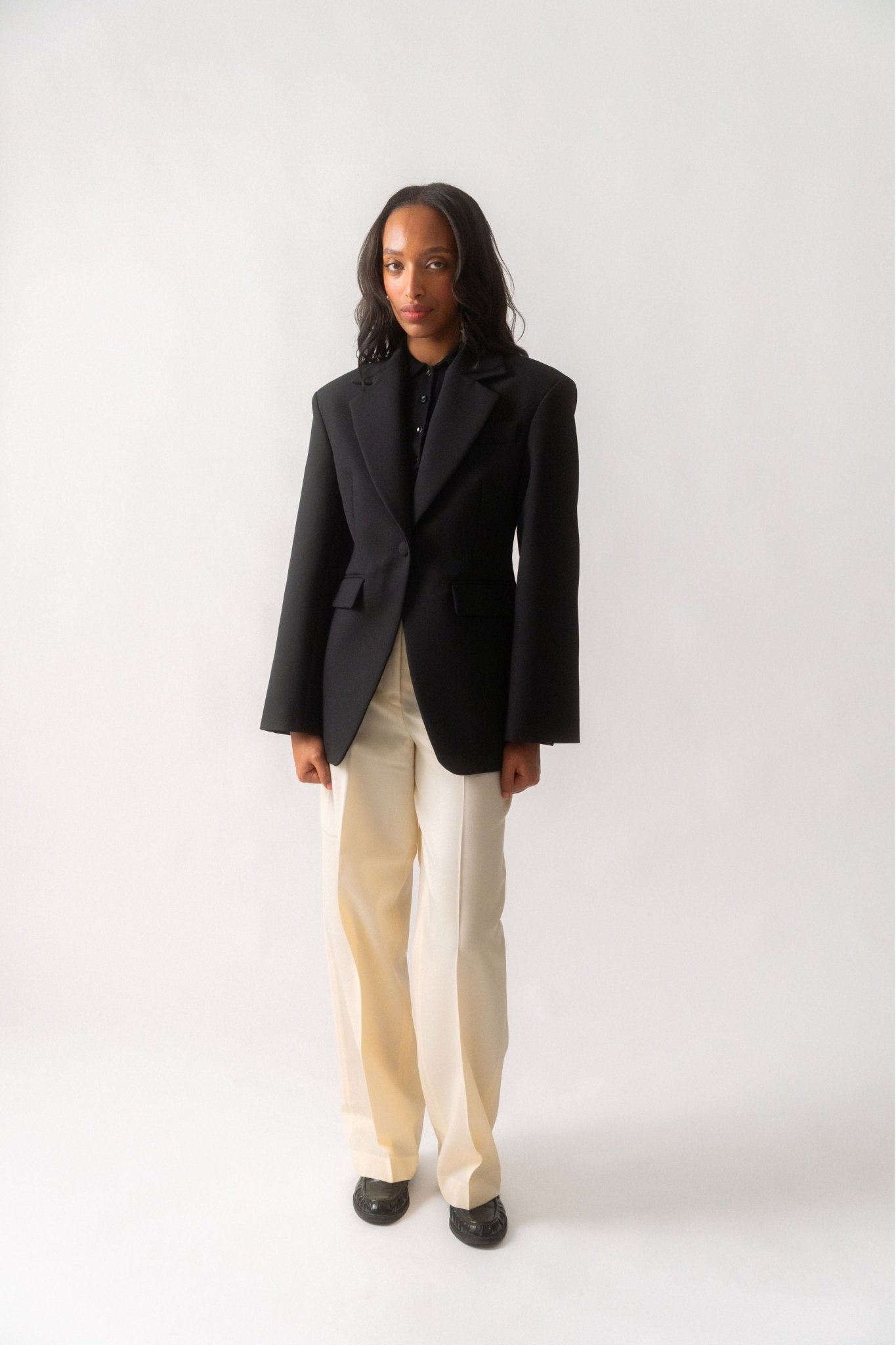 Róhe Waisted Wool Blazer - Bessette