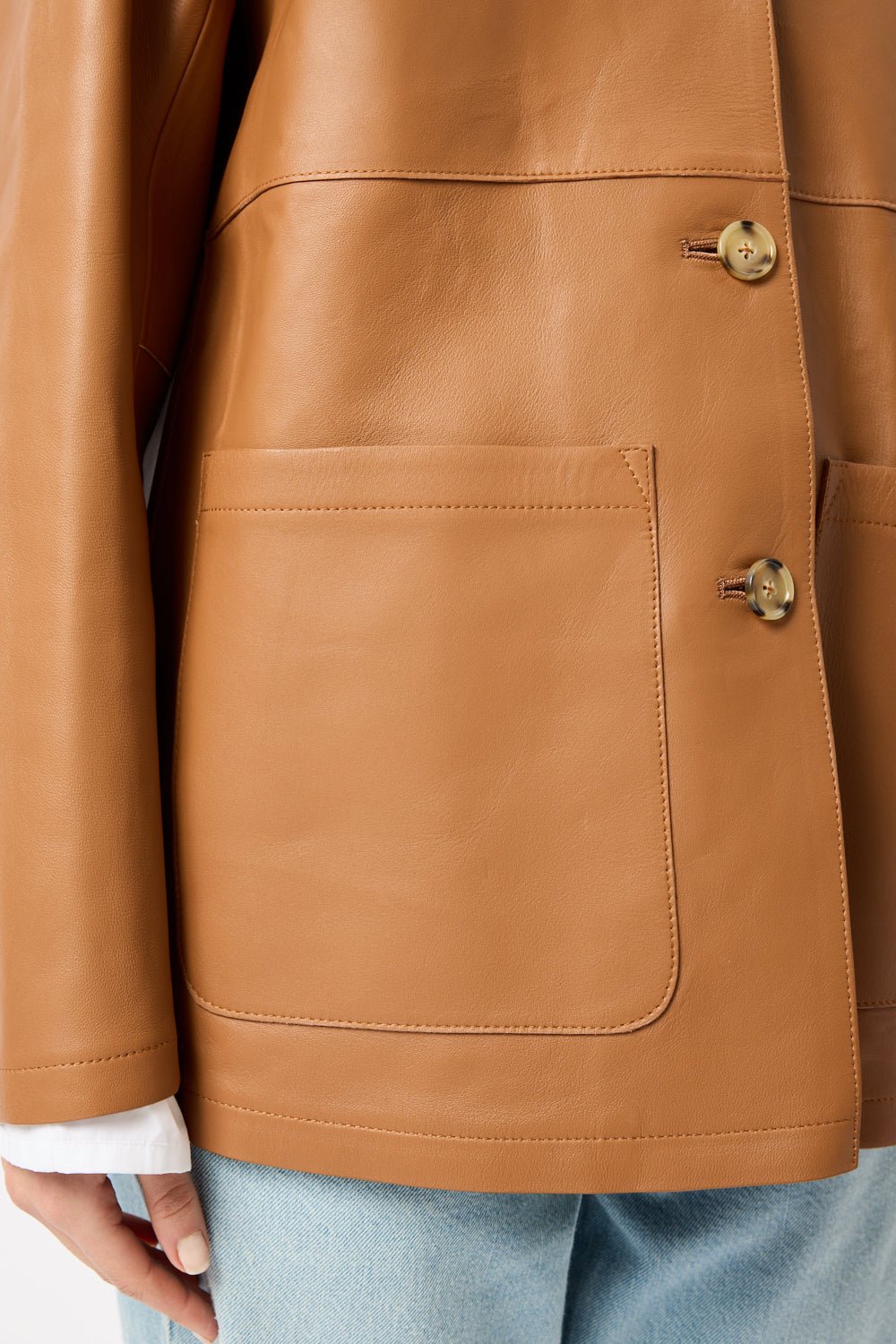Toteme Clean Leather Blazer - Bessette