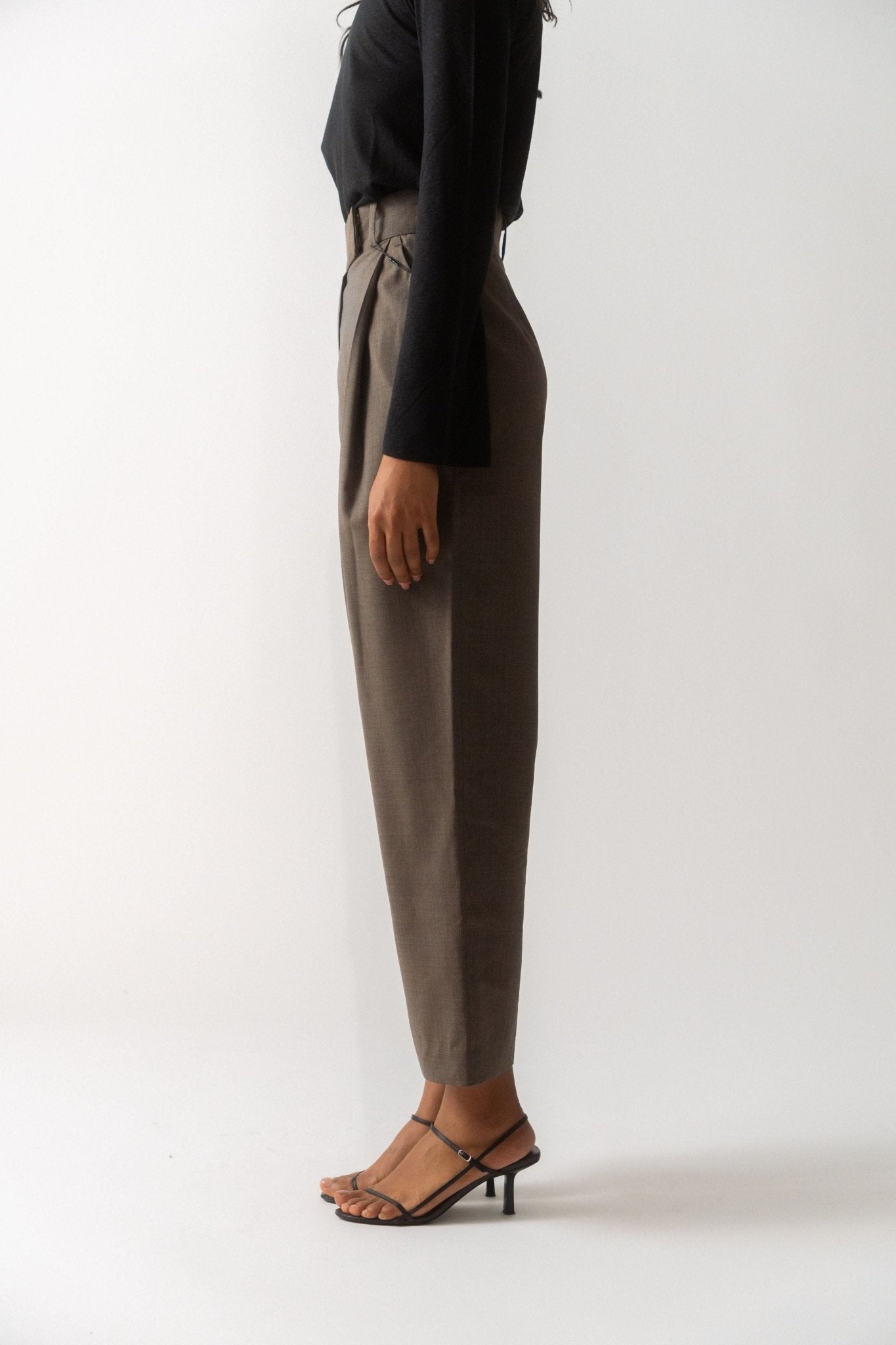 Toteme Deep Pleat Wool Trousers - Bessette