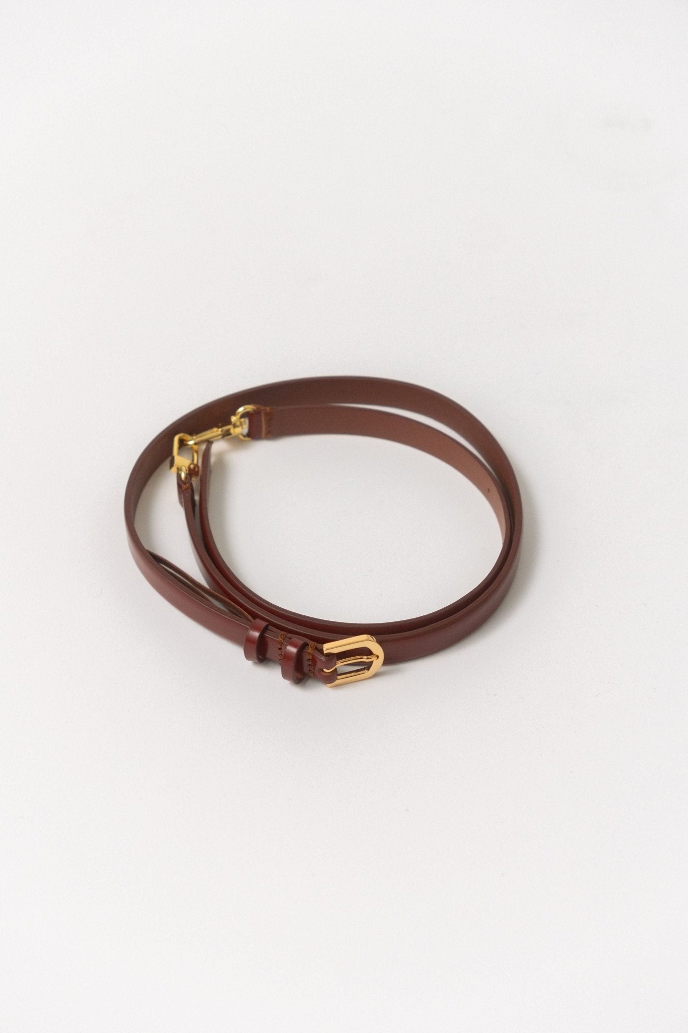 Toteme Double Clasp Leather Belt Cognac - Bessette
