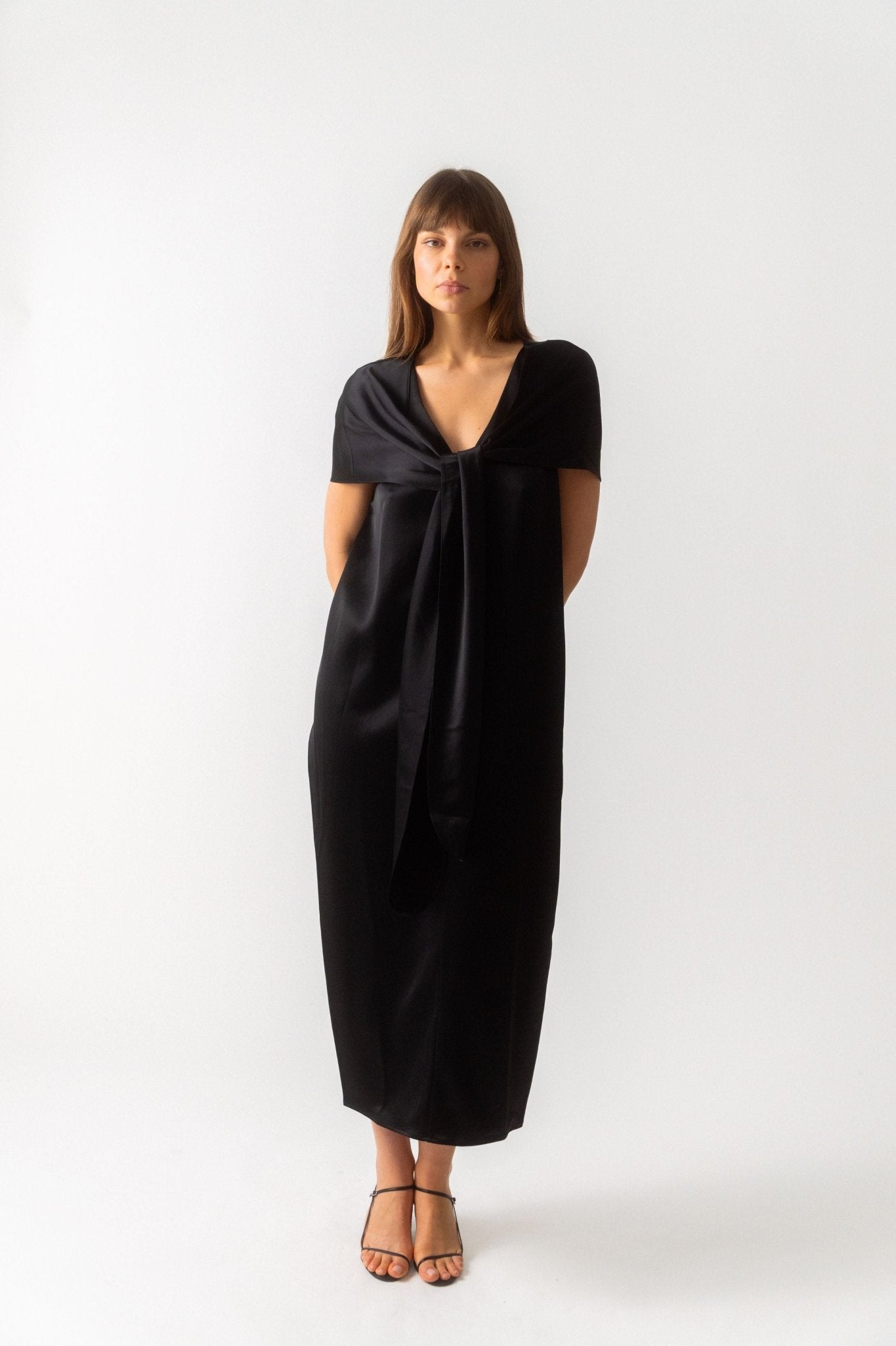Toteme Knot Detail Cape Dress - Bessette