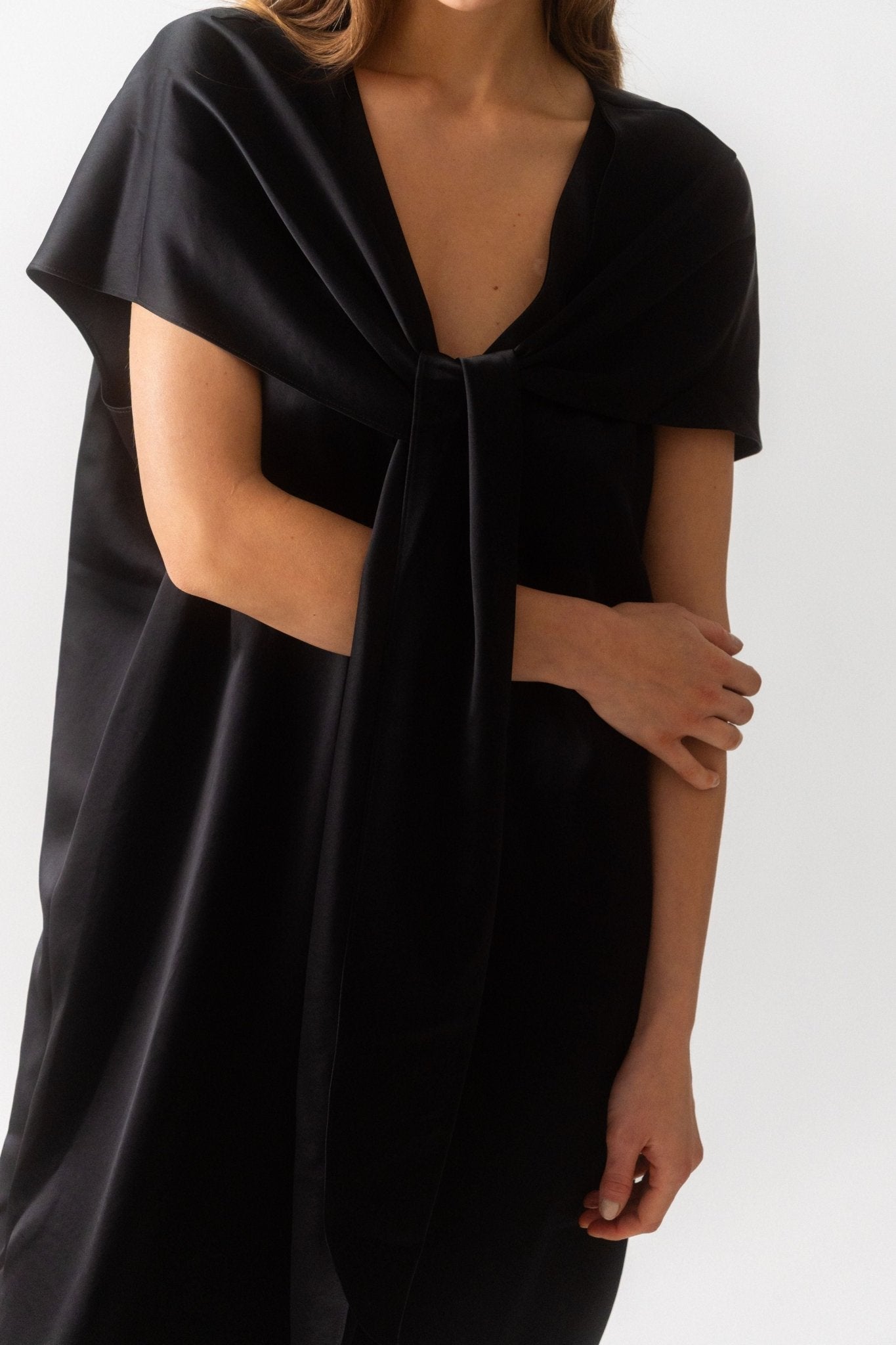 Toteme Knot Detail Cape Dress - Bessette