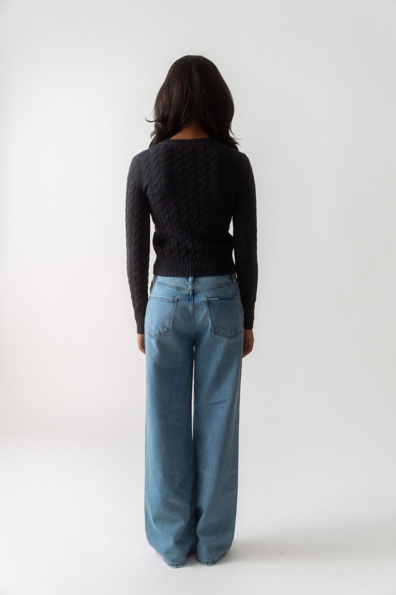 Toteme Petite Cable Knit Charcoal - Bessette
