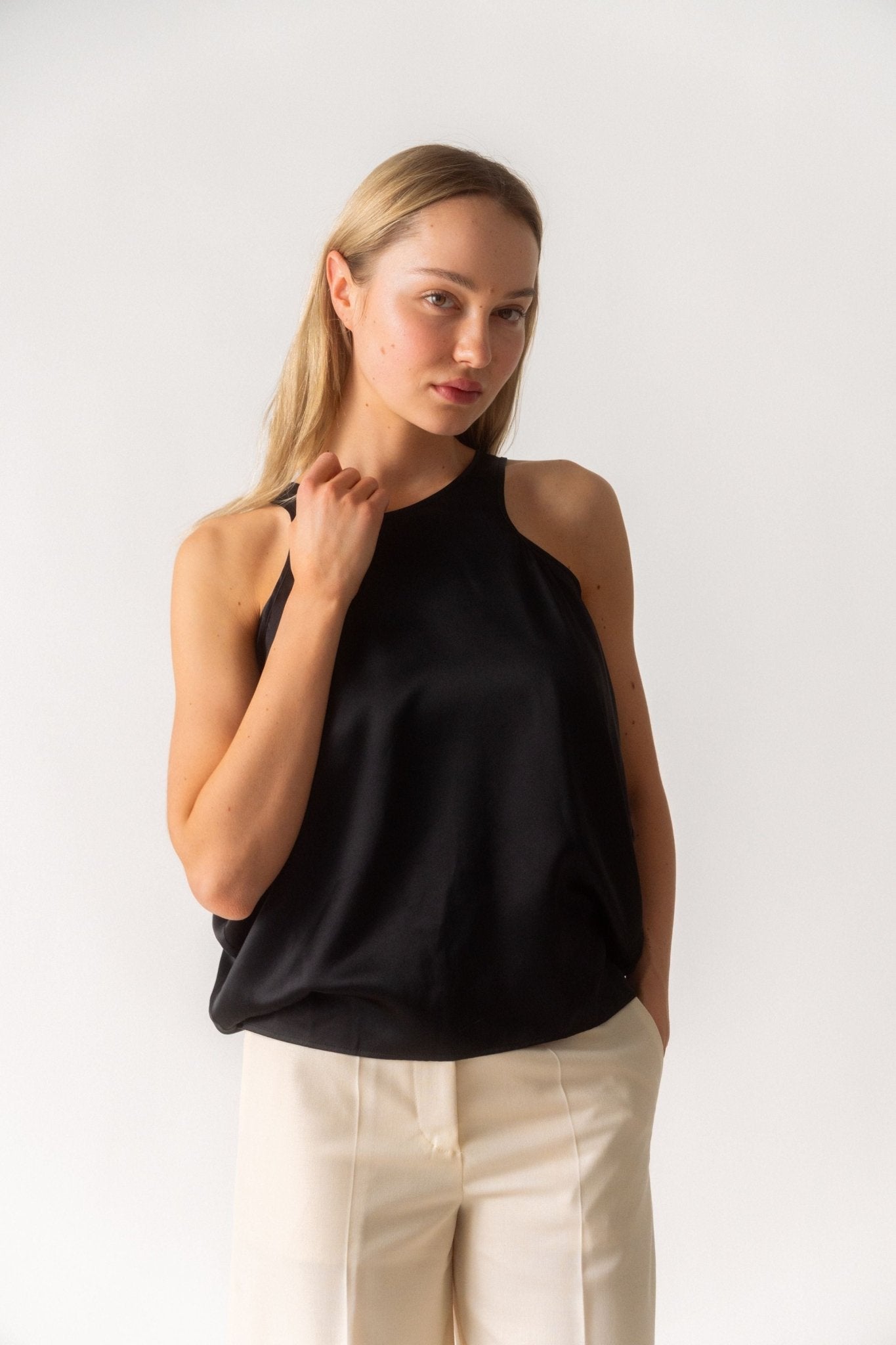 Toteme Satin Drop Top - Bessette