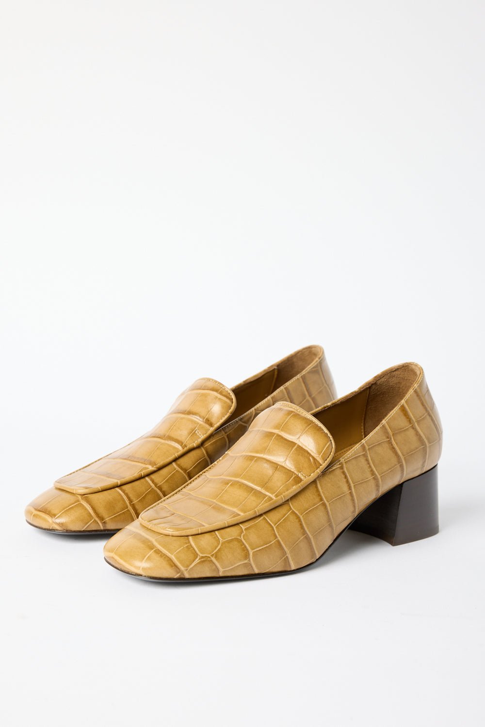 Toteme The Block-Heel Pump in Ocre - Bessette