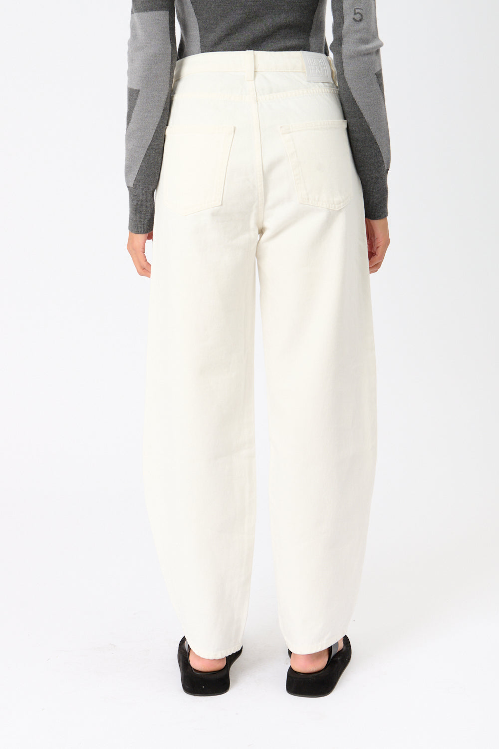 Toteme White Barrel Leg Denim Jean - Bessette