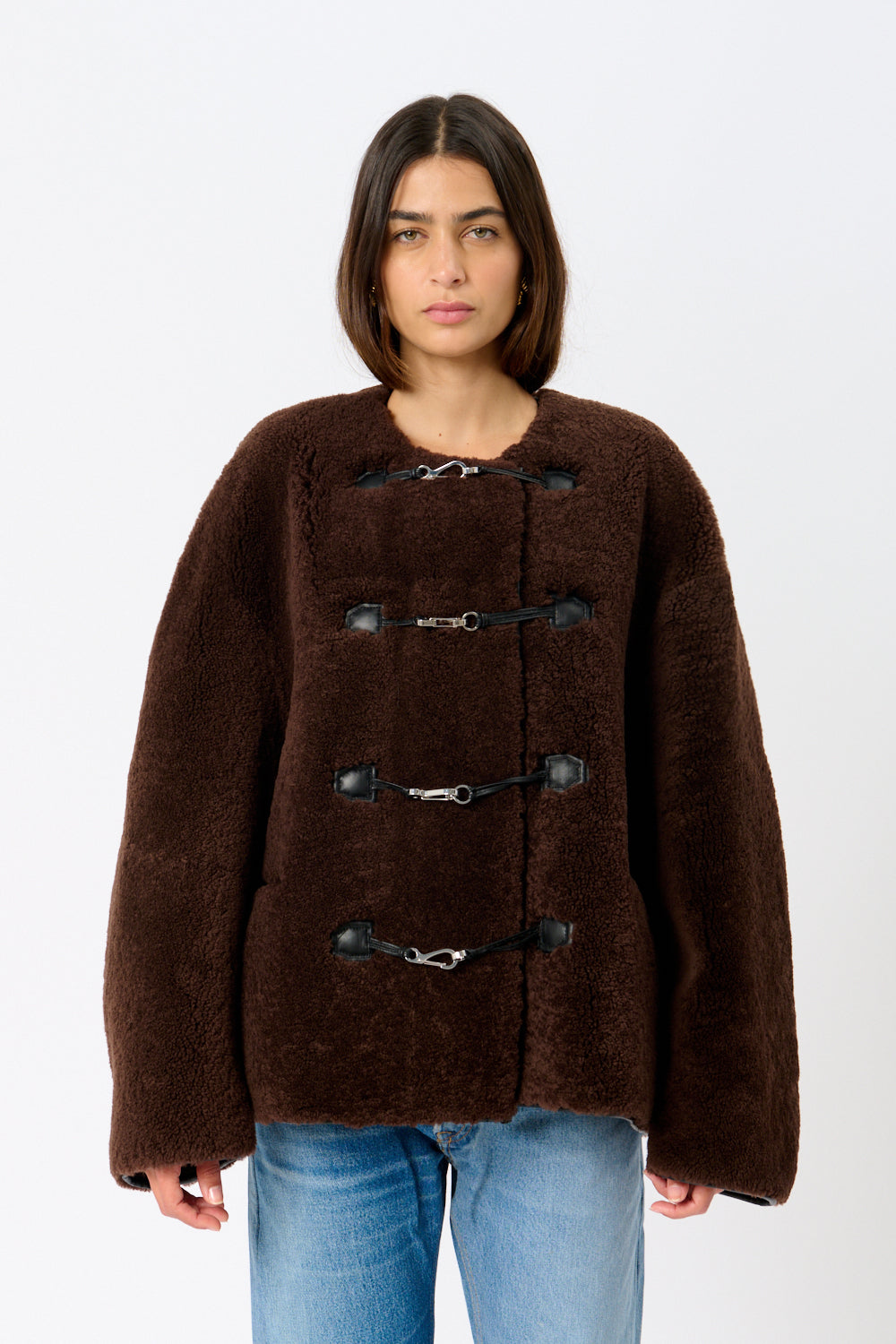 Toteme Teddy Shearing Clasp Jacket - Bessette