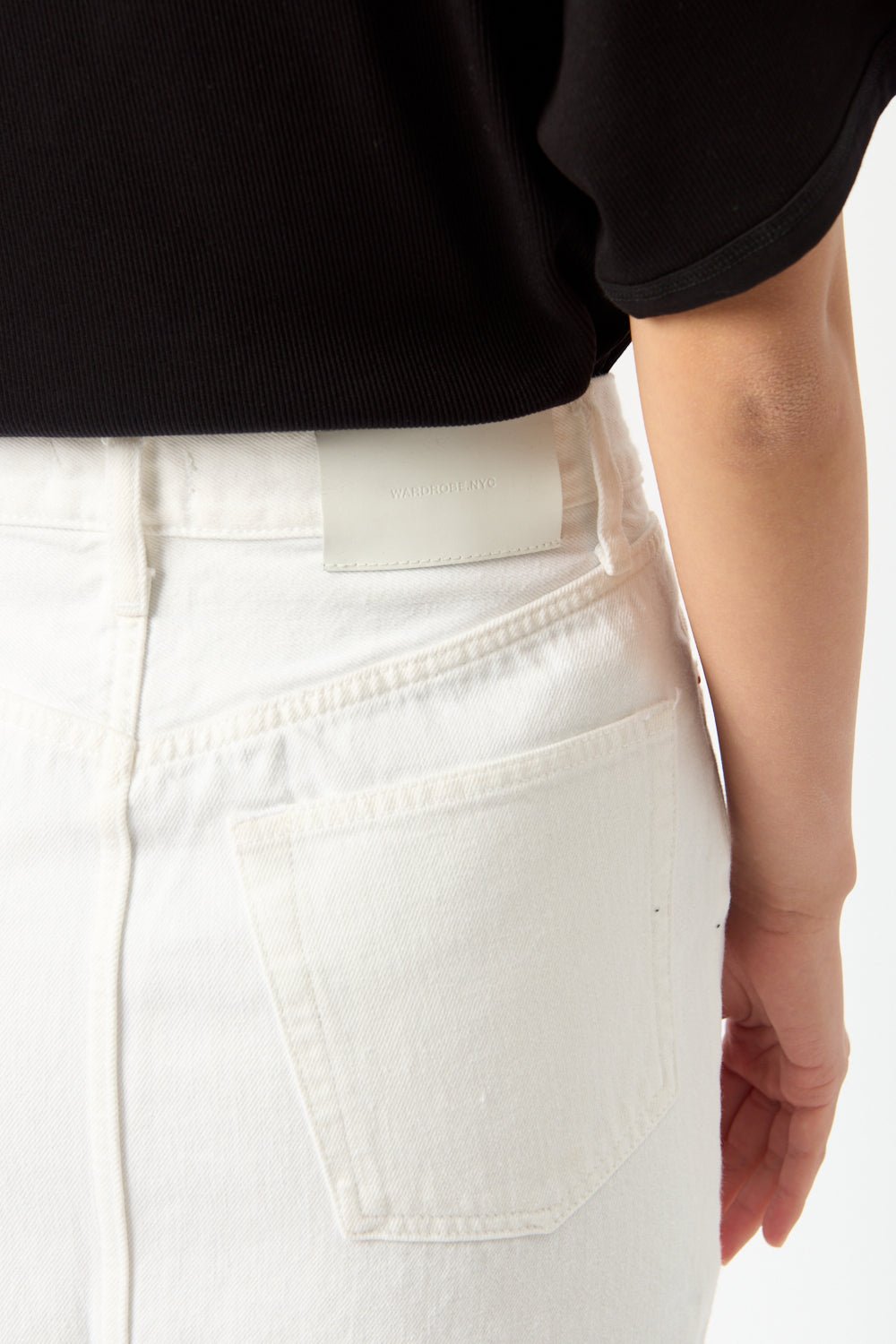 Wardrobe NYC Denim Column Skirt - Bessette